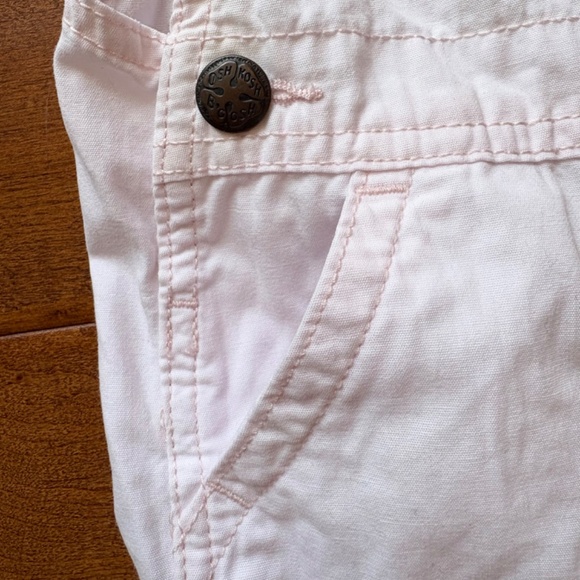 Oshkosh B'gosh Girls' 2T Heart-Print Knit Denim Overalls Pink - Picture 7 of 10